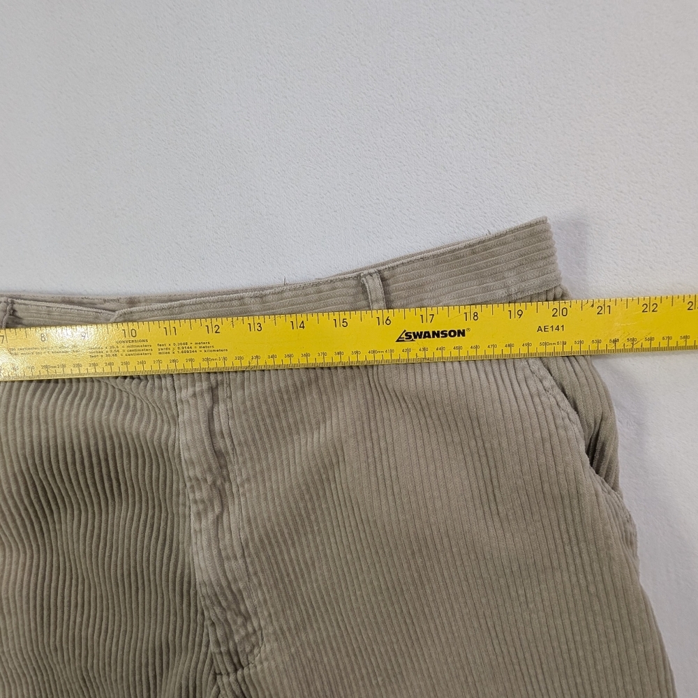 VTG Eddie Bauer Tan Corduroy Pants |‎ Y2K Khaki Workwear Skater Gorpcore 42x32 - Picture 7 of 10